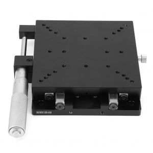 SEMX120-AS Table coulissante manuelle Plateforme de coupe lineaire Guide a rouleaux croises 120 x 120 mm - Neuf