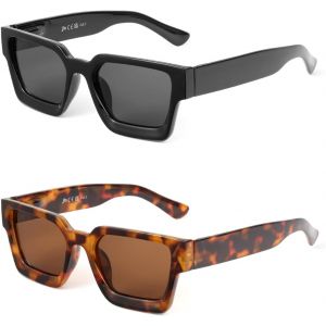 Lunettes De Soleil Polarisantes Pour Femmes, Hommes, Lunettes De Soleil Rétro, Lunettes Rectangulaires, Protection Uv400 - Neuf