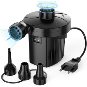 Chenquansarl-Pompe À Air Électrique Gonflable, 220-240 V, Pompe À Air De Camping En Plein Air Avec 3 Buses, Lit Pneumatique, Bateau, Matelas Pneumatique, Canapé, Flotteur De Piscine - Neuf