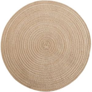 Ulteronixshop-Lot de 6 Sets de Table et Dessous Tapis de Repas Ronds lavables et antid&eacute;rapants pour Table de Cuisine, Salle &agrave; Manger, Style europ&eacute;en&iquest;Sets de Table Ronds en Tissu tiss&eacute; &agrave; la Main &iquest;38cm - Neuf