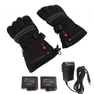 Gants chauffants electriques a batterie USB pour l'hiver, pour sports de plein air, ski, equitation, US 100-240 V, M 20-20,5 cm/7,9-8,1 pouces - Neuf