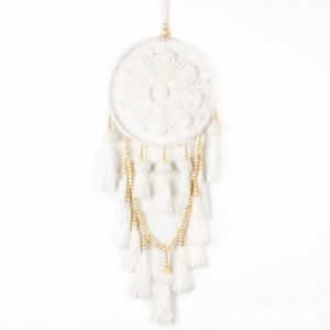 Net attrape-rêves blanc, filet attrape-rêves, à la main, histoire de la mythologie amérindienne, pour la décoration murale, don, fait à la main en suspension - Neuf