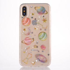 Kal-Coque D`Iphone X Avec Film De Protection D'écran En Verre Trempé, Strass Brillants, Résistante Aux Chocs, Souple Et Flexible En Polyuréthane Thermoplastique Fine, Pour Iphone X 2017 - Neuf