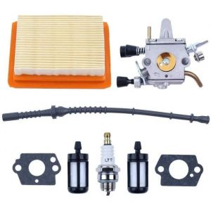 Carburateur Filtre à air Bougie d'allumage Kit pour Débroussailleuse Stihl FS350 FS300 FS250 FS120 FS200 R FS020 FS202 - Neuf