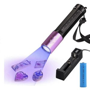 Lumière UV pour le durcissement de la résine,Lampe de poche UV 365Nm Lumière noire,Lampe UV étanche LED à durcissement rapide Rechar - Neuf