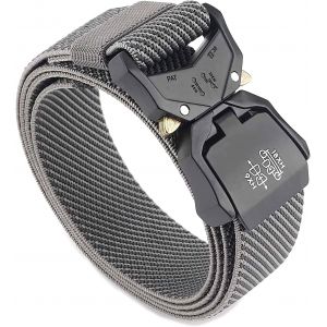 Tzf-Ceintures Homme, Femme Ceinture Élastique Jeans Ceinture Tactique Militaire En Toile Nylon Molle Libération Rapide Boucle Sangle Réglable Pour Sport Extérieur Pratique Et Durable 1.5 - Neuf