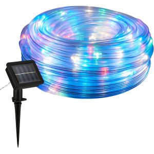 Kalanka-Briloner Ruban Led Rvb Solaire 10 M, Lumi&egrave;re Color&eacute;e, Guirlande Lumineuse Solaire D'ext&eacute;rieur Avec 2 Modes D'&eacute;clairage, Tube Led Ext&eacute;rieur, Ruban Led Solaire, Transparent - Neuf