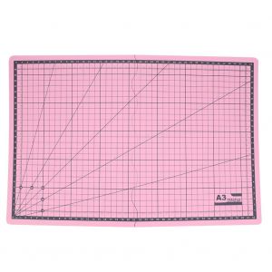 Tapis de decoupe pliable A3 en PVC composite, noyau blanc, auto-cicatrisant, outil fait main (rose) - Neuf