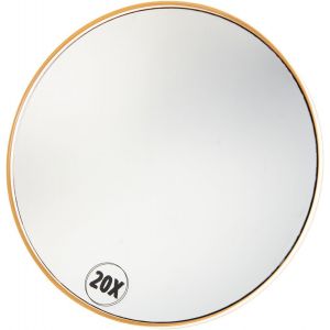 Kal-Miroir Agrandisseur Avec Ventouses 20x Miroir Cosmétique Miroir Rond Maquillage Voyage Portable Salle De Bains Miroir De Douche Pour Arracher Les - Neuf