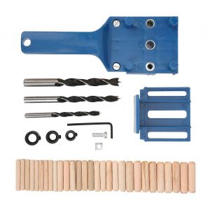 38Pcs / Set Travail du bois Droit Perceuse Trou Localisateur Menuiserie Guide de perçage Outils à mainBleu - Neuf