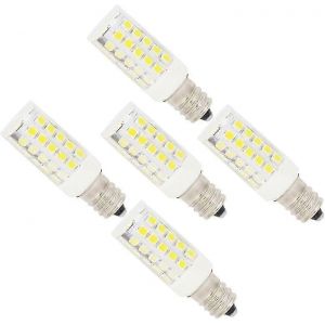 5x E12 Led Ampoule De Ma&iuml;s 5w Lampe &Agrave; Ma&iuml;s 44 Smd 2835leds Blanc Froid 6000k Led Ma&iuml;s 500lm &Eacute;quivalent 50w Ampoules &Agrave; Incandescence Ac220-240v Non Dimmable [Ene - Neuf