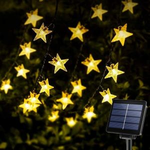 Guirlande Lumineuse Solaire De 12 M Avec 100 Led Pour La D&eacute;coration De F&ecirc;tes En Ext&eacute;rieur, Jardin, 8 Modes D'&eacute;clairage, &Eacute;tanche Ip44 - Neuf