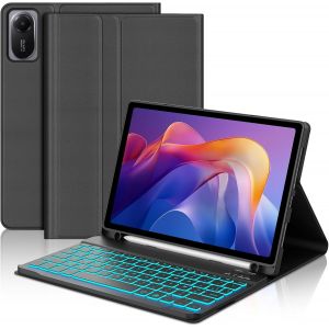 Clavier pour Xiaomi Redmi Pad 2 11"" 2025/Redmi Pad SE 2023 avec R&eacute;tro&eacute;clair&eacute;, &Eacute;tui Clavier pour Redmi Pad 2 Magn&eacute;tique D&eacute;tachable AZERTY Layout Fran&ccedil;ais Bluetooth, Noir - Neuf