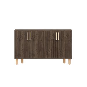 Buffet en bois "Rodney" - 120 x 30 x 74 cm - Marron - Neuf