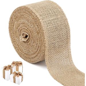Ruban De Jute Vintage - 10 M De Long - 6 Cm De Large - Pour Bricolage - Ruban Cadeau Vintage - Neuf