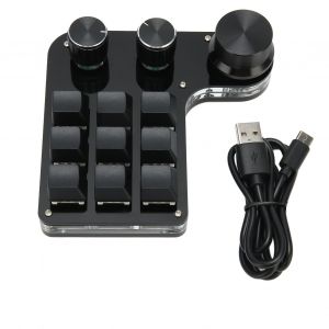 Clavier mecanique macro a une main, mini clavier filaire RGB USB OSU 9 touches, mini clavier de jeu macro USB pour ordinateur - Neuf