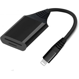 PIAL-Lecteur De Carte Sd Compatible Avec Iphone Ipad,Adaptateur De Carte Mémoire Sd/Microsd 2 En 1 Pour Iphone - Neuf