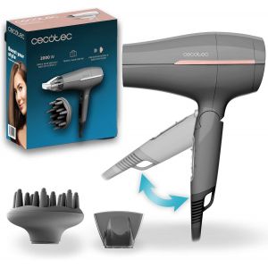 S&egrave;che-Cheveux De Voyage Ionicare Power&go Heaven Grey, 2000w, 2 Temp&eacute;ratures, 2 Vitesses, Fonction Air Froid, Buse Concentratrice Et Diffuseur, Anneau Pour Suspendre - Neuf