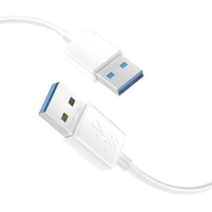 JGD-Rallonge C&acirc;bles USB 3.0 type A m&acirc;le vers m&acirc;le Blanc 1,5 m - Neuf