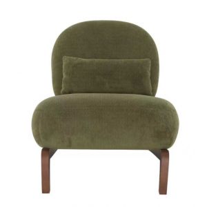 W5318P426176 - Un fauteuil d'armoire en bois massif, aux jambes en bois, au design charmant, en velours vert, avec un coussin doux et confortable pour un repos paisible dans sa chambre.Id&eacute;ale pour - Neuf