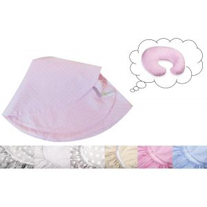 Kalanka-- Taie De Rechange Pour Coussin D'allaitement - Universel - 100% Coton - Fabriqué En Ue, Oekotex - C. Rose Et Blanc - Neuf