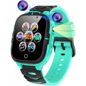 Montre Connectée Pour Enfant Avec Sos Appel,24 Jeux Éducatifs,Téléphone,Réveil,Caméra,Musique - Cadeau Vacances 3-12 Ans Garçon Fille - Neuf