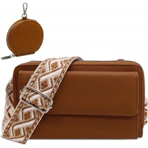 RFCBC-Sac Bandoulière Femme, Sac a Main Femme en Cuir PU avec Bretelles Réglables et Amovibles, Petit Sac a Main Femmes Bandoulieres, Elegant Crossbody Femme Pour Voyage Quotidien Travail École - Neuf
