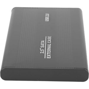 Bo&icirc;tier de Disque Dur Externe Portable 2,5 2 to,Bo&icirc;tier de Disque Dur Portable USB2.0 HDD/SSD,pour Ordinateurs Portables/Stockage de Donn&eacute;es Externe OS X,Plug and Play (Noir) - Neuf