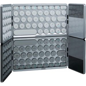 Clavier D'Ordinateur Sans Fil Et Pliable Avec Pav&eacute; Dactile, Clavier De Jeu, Touches De Fonction, Ordinateur, Portable, Bluetooth, Typerclaw-Bs120 - Neuf