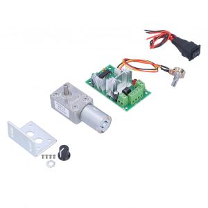 XYONG Moteur a vis sans fin CC 24 V avec regulateur, mini-turbine reducteur a haute torsion pour robots, serrures electroniques, 24 V, 100 tr/min - Neuf