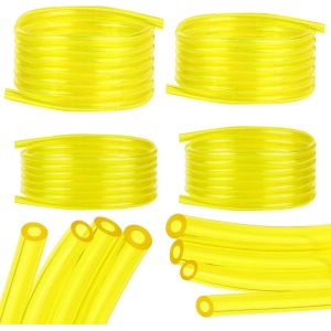 4 Pièces Tuyaux d'Essence,2M Tuyau d'huile Transparent Jaune (2 x 3.5mm,2.5 x 5mm,3 x 5mm,3 x 6mm),pour Tondeuse,Tondeuse à Gazon,PVC Tuyau,Tuyau D'huile - Neuf