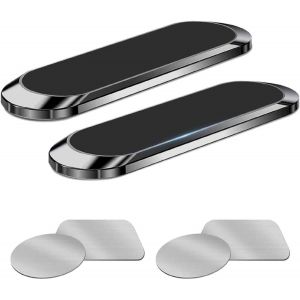 Support T&eacute;l&eacute;phone Voiture Magn&eacute;tique, Porte T&eacute;l&eacute;phone Magnetique Universel Compatible Avec Iphone 12 11 Pro Xs Max Xr X 8 Plus 7 Plus, Galaxy S10 S10+ / S9 / S9+ And More (Gris Fonc&eacute;) - Neuf