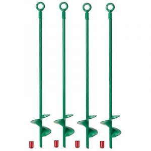 Kit D'ancrages Au Sol De 18 Pouces,Ancrage Au Sol Helix Earth,Crochet D'ancrage De Hangar Robuste Pour Tente De Camping,Canop - Neuf