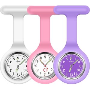 Kalanka-Montre &Agrave; Gousset D'infirmi&egrave;re,3pcs Infirmi&egrave;re Montre Broche En Silicone Avec Broche Pour Infirmi&egrave;res Et &Agrave; Tout Autre Professionnel De La Sant&eacute; - Neuf