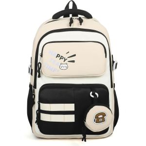 Sac à Dos Fille Primaire,2025 Cartable Enfant Scolaire,Sac Ecole Fille Collège pour CP CE CM 8 à 12 ans,25L-Noir - Neuf