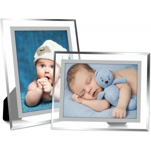 Fchhk-Lot De 2 10 X 15 Cadre Photo En Verre Véritable Haute Résolution, Affiche Des Images Horizontalement Ou Verticalement Pour La Table, Pour Décoration De Bureau, Fête D'anniversaire, Mariage - Neuf