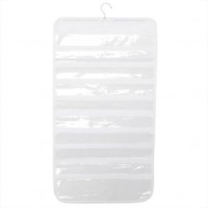 Hjlian Organiseur De Bijoux Suspendu A 80 Poches, Sac De Rangement Double Face Pour Boucles D'oreilles Et Colliers (Blanc) - Neuf