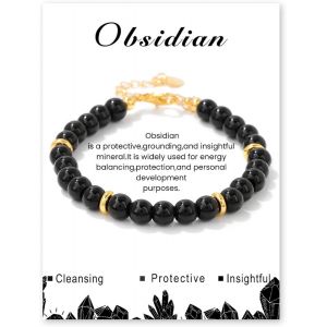Eryi-Bracelet En Pierre Précieuse Naturelle Pour Femme - Bracelet D'amitié Fait À La Main - Élégant Bracelet Pour Femme - Neuf