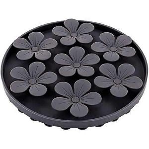 Gamelle Anti-Glouton Pour Chien (20,5 × 20,5 × 1,7 Cm), Gamelle Lente En Silicone Souple Et Forme De Fleur Mignonne Pour Animaux De Compagnie, Chat/Chien - Neuf