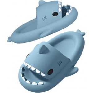 Maas-Claquettes Requin Femme Homme, Chaussons De Maison Piscine Et Plage Confortable Enfant, Pantoufles De Bain Et Douche Antidérapantes, Chaussures De Requin - Neuf