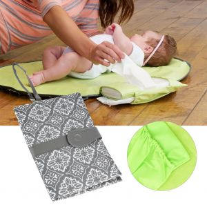 Housse De Matelas A Langer Portable Pour Bebe, Table De Voyage Pliable, Sac A Langer Gris - Neuf