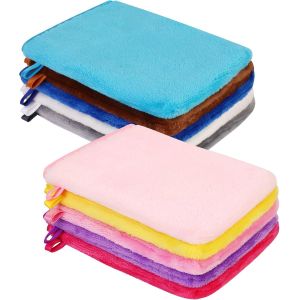 KAL-10 Gants De Douche En Flanelle Taille 15 X 21 Cm, Gants De Toilette Exfoliant Douche, Super Doux Serviette Visage Pour B&eacute;b&eacute; Bain (10 Couleurs) - Neuf