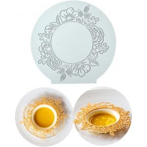 AYUHR-Moule en dentelle en silicone, tapis de dentelle de mariage, moule de décoration de gâteau de corail, tapis d'impression pour fondant en dentelle comestible, outils de tapis de cupcakes en dent - Neuf