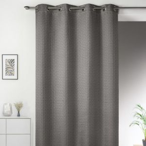 Rideau &Eacute;pais En Jacquard Uni &Agrave; Reliefs - Neuf