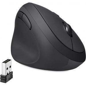 Perixx PERIMICE-719, Souris Ergonomique Verticale sans Fil pour Gauchers - Petite Taille 105x67x58 mm - Neuf