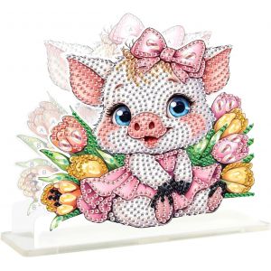 Eryi-Peinture Diamant Porte-Serviettes 15x15cm Diamond Painting Porte-Serviettes De Table Broderie Diamant Porte-Serviettes En Papier Distributeur De Serviettes Plans De Travail De Cuisine Cochon - Neuf