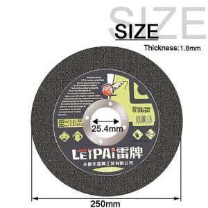 Disques de Coupe en Métal et Inox Disque de meulage pour métaux,roue de coupe en résine,pour meuleuse d'angle,lame ultra-fine pour métal,fer,acier inox -250mm-5pc - Neuf