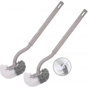 Paquet De 2 Brosses De Toilette &Agrave; Long Manche Avec Des Poils Solides Pour Le Nettoyage De La Salle De Bain - Neuf