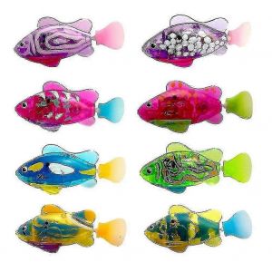 Lot de 8 poissons électroniques à piles, jouet pour enfants, animaux de compagnie, cadeau de vacances, peut nager - Neuf