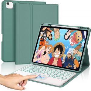 Étui Clavier Avec Trackpad Pour Ipad Air 13 M3 2025 / Air 13 M2 2024 Italien Qwerty Rétroéclairage 7 Couleurs Bluetooth Magnétique Amovible Clavier Pour Ipad Air 13 '' M3/M2, Vert Foncé[Z966] - Neuf